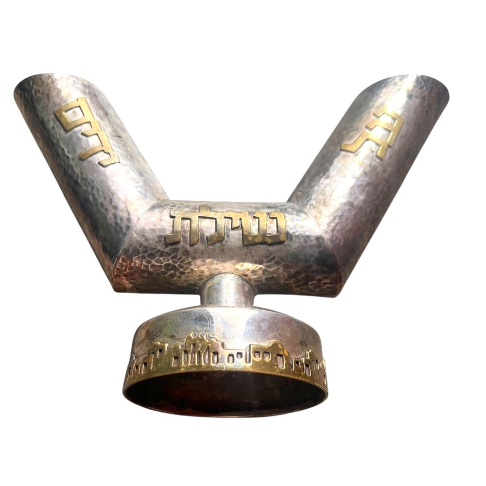 Hand Crafted Jerusalem of Gold panorama 925 Silver Washing